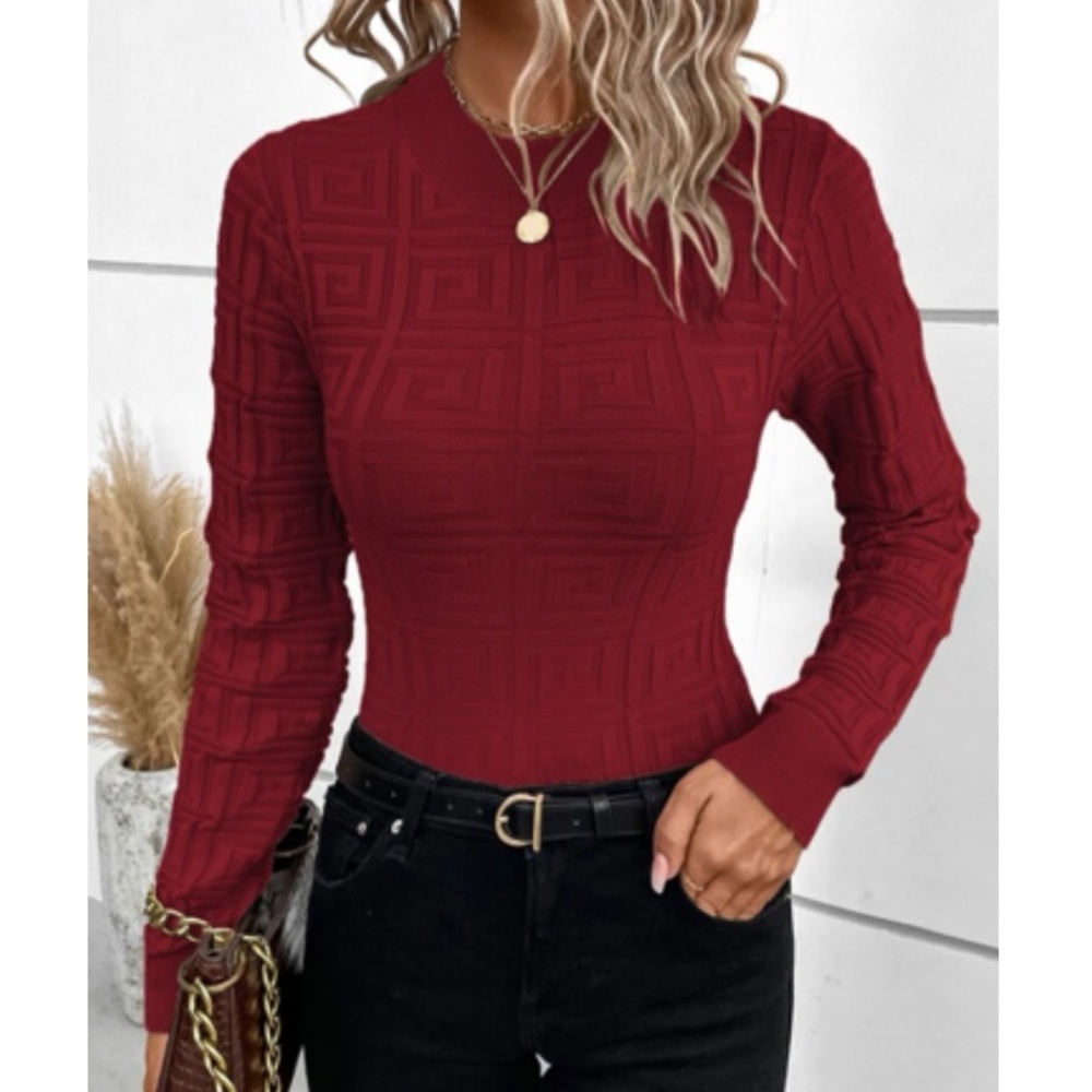 Luxe textured sweater top - Picture 4 of 6